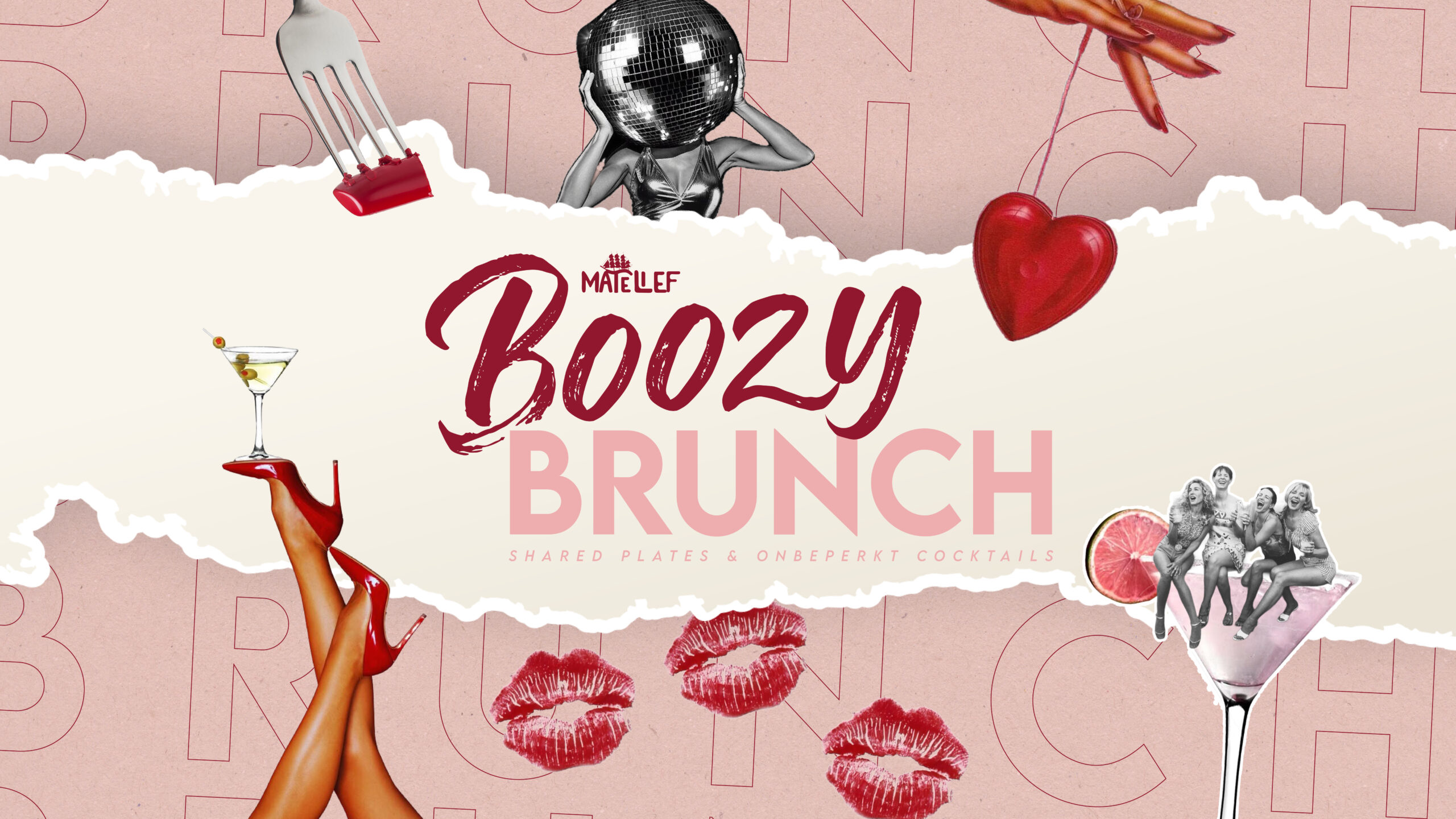 Galentine Boozy Brunch
Vier Valentijn met je vriendinnen tijdens onze feestelijke Boozy Brunch,
met shared plates, onbeperkt cocktails en een DJ die de sfeer erin brengt.